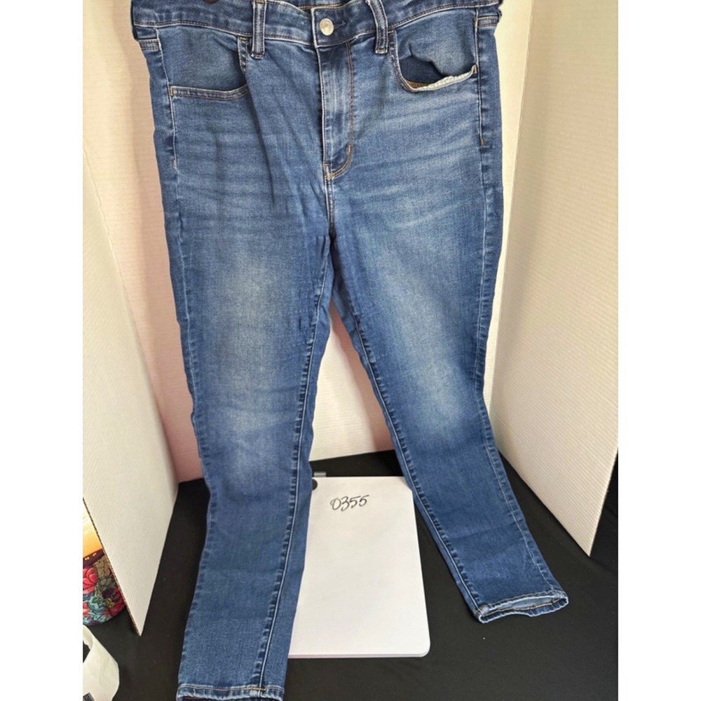 American Eagle Women's 12 Regular High Rise Jegging Blue Denim Jeans Stretch